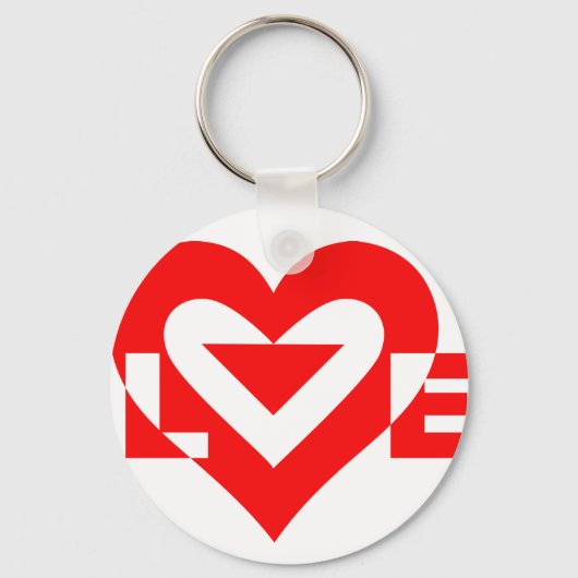 Cool Love Graphic, Red Sleutelhanger (Voorkant)