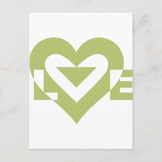 Cool Love Graphic, Sage Green Briefkaart (Voorkant)