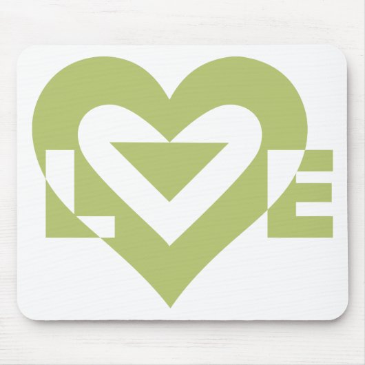 Cool Love Graphic, Sage Green Muismat (Voorkant)