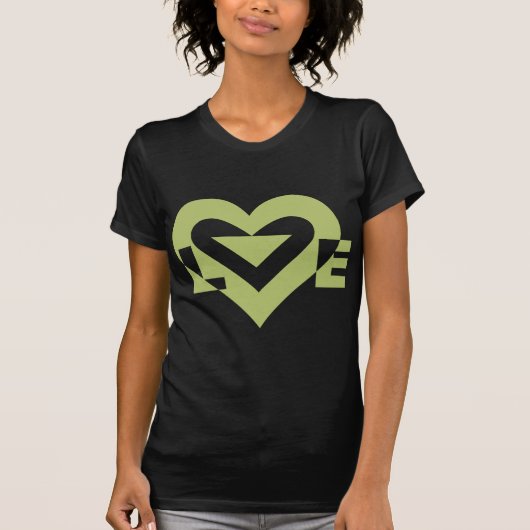 Cool Love Graphic, Sage Green T-shirt (Voorkant)