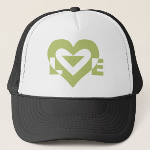 Cool Love Graphic, Sage Green Trucker Pet