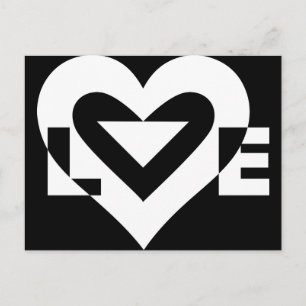 Cool Love Graphic, White Briefkaart