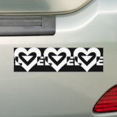 Cool Love Graphic, White Bumpersticker (Op auto)