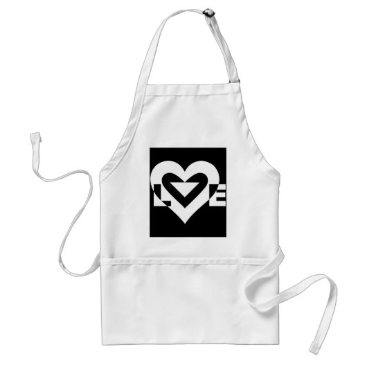 Cool Love Graphic, White Standaard Schort (Voorkant)