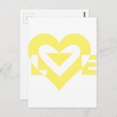 Cool Love Graphic, Yellow Briefkaart (Voorkant / Achterkant)