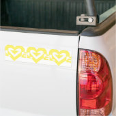 Cool Love Graphic, Yellow Bumpersticker (Op Truck)