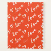 Cool Love Hearts in rood met Monogram Planner (Achterkant)