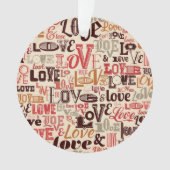 Cool Love Text Design Ornament (voorkant)