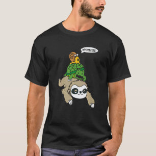 Cool Luiaard Schildpad en Slakken Hardloop Team T-shirt