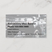 Cool Luxe Uber Driver Taxi Cartes de visite (Devant)