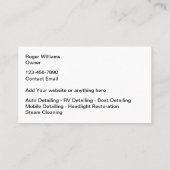 Cool Luxury Auto Detail Cartes de visite (Dos)