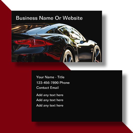 Cool Luxury Car Theme Visitekaartjes