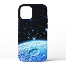 Cool Maan Blauwe Galaxy Ruimte Sterren