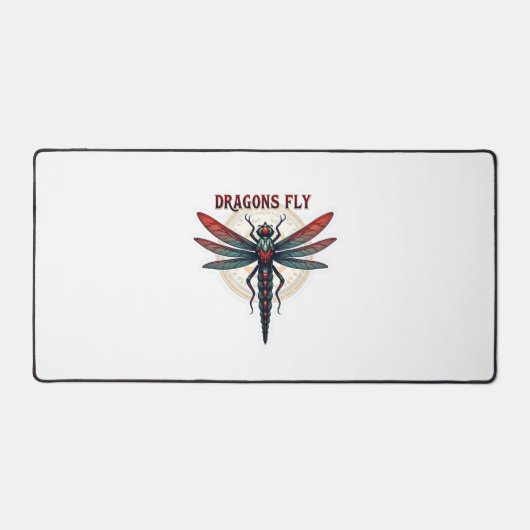 Cool Machined Steampunk Dragonfly - Draken Vliegen Bureaumat (Voorkant)