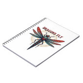 Cool Machined Steampunk Dragonfly - Draken Vliegen Notitieboek (Linkerzijde)