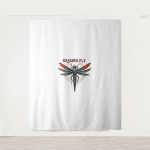 Cool Machined Steampunk Dragonfly - Draken Vliegen Wandkleed
