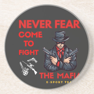 Cool Mafia E-Sport Gaming Mascotte Ontwerp Zandsteen Onderzetter