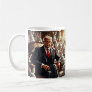 Cool MAGA Konijn TRUMP omgeven door Bunny's grappi Koffiemok