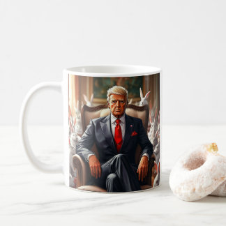 Cool MAGA Konijn TRUMP omgeven door Bunny's grappi Koffiemok