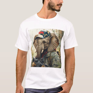 Cool MAGA olifant met Pistool & Camouflage AMERICA T-shirt