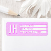 Cool Magenta & White Stripes Return Address Labels (Insitu)