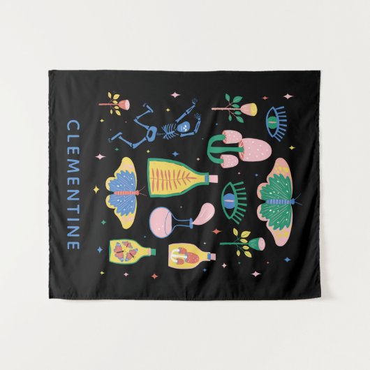 Cool Magic Potion Apothecary Alchemy Personalized Wandkleed (Voorkant (horizontaal))