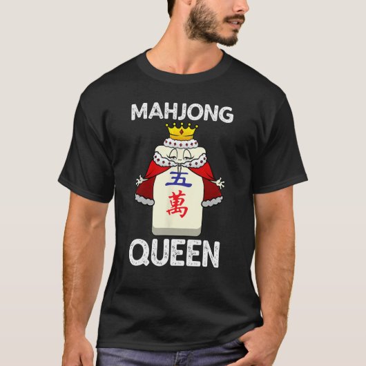 Cool mahjong voor vrouwen meisjes chinees mah jong t-shirt (Voorkant)
