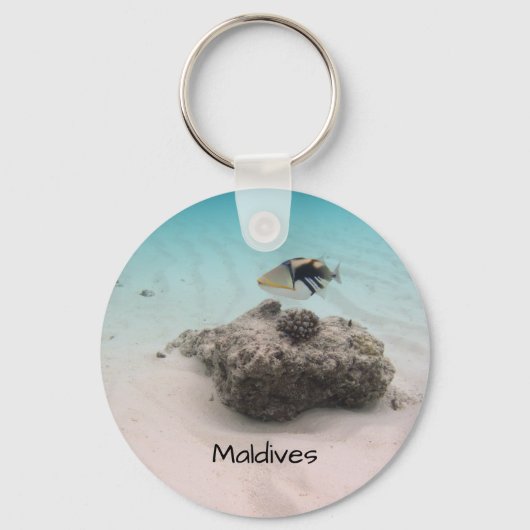 Cool Maldives Underwater Coral Fish Souvenir Sleutelhanger (Voorkant)