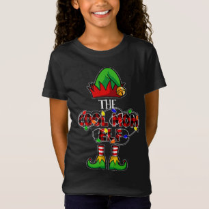 Cool mam Elf Family Matching met kerstbuffalo Pla T-shirt