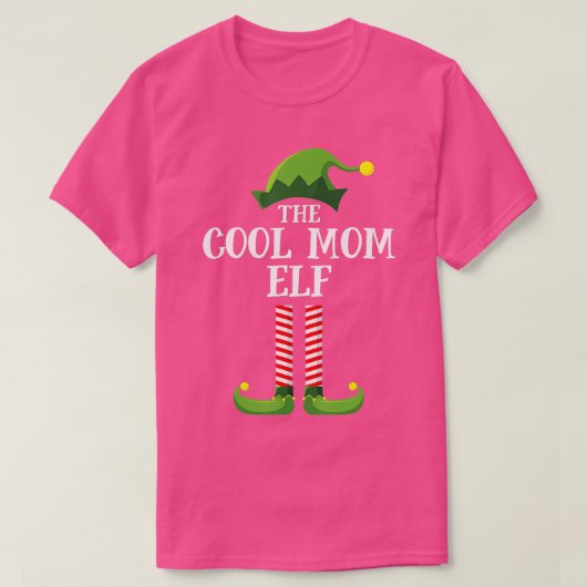 Cool mam Elf Matching Family Group kerstparty T-shirt (Design voorkant)