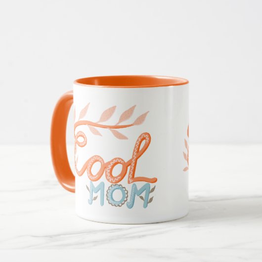 Cool mam Hand Lettering Moederdag Mok (Voorkant links)