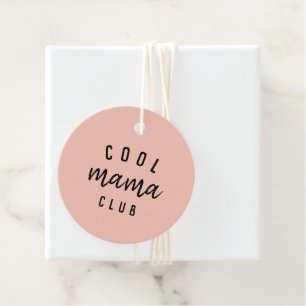 Cool Mama Club   Moderne perachy roze Moederdag Bedankjes Labels