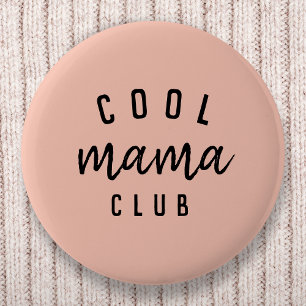 Cool Mama Club   Moderne perachy roze Moederdag Ronde Button 5,7 Cm