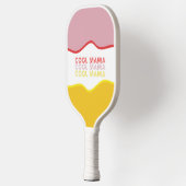 'Cool Mama' retro golven felgekleurd Pickleball Paddle (Links)