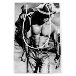 Cool Man Sexy Rugged Handsome Muscled Cowboy Man Medium Cadeauzakje