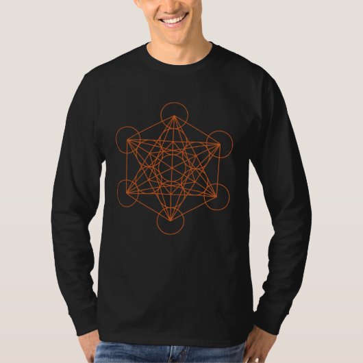 Cool Mandala Sacred Geometry Metatrons Cube  2 T-shirt (Voorkant)