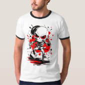 Cool Manga Robot Skeleton T-shirt (Devant)