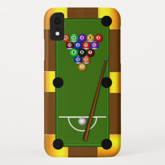 Cool Manly Pool Tafel Acht Ball Billiards Tough Case-Mate iPhone Case (Achterkant)