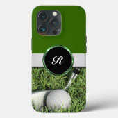 Cool Mannen Golf Monogram Business Case-Mate iPhone Case (Achterkant)