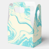 Cool Marble Design in Turquoise en Cream Bedankdoosjes (Geopend)