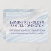 Cool Marble Geode Wedding Invitation Kaart (Voorkant / Achterkant)