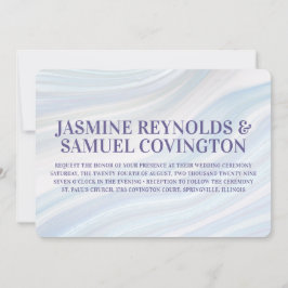 Cool Marble Geode Wedding Invitation Kaart