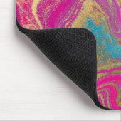 Cool Marble Gold Glitter Colorful Muismat (Hoek)