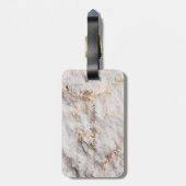 Cool Marble Granite Stone Texture, Monogram Bagagelabel (Achterkant verticaal)