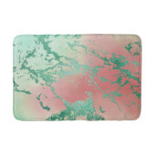Cool Marble | Mooie pastelkoraal en groene ombre Badmat (Voorkant)