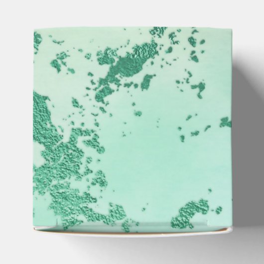 Cool Marble | Mooie pastelkoraal en groene ombre Bedankdoosjes (Bovenkant)