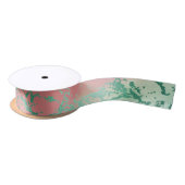 Cool Marble | Mooie pastelkoraal en groene ombre Lint (Spoel)