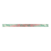 Cool Marble | Mooie pastelkoraal en groene ombre Lint (Voorkant)