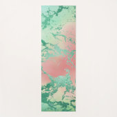 Cool Marble | Mooie pastelkoraal en groene ombre Yogamat (Voorkant)