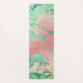 Cool Marble | Mooie pastelkoraal en groene ombre Yogamat (Achterkant)